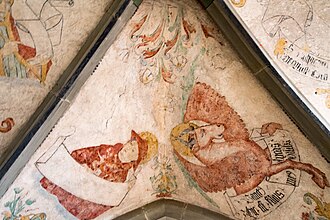 Ritterkapelle Haßfurt: Deckenfresko mit hl. Ambrosius