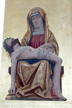 Ritterkapelle Haßfurt: Stele mit freudvoller Pietà