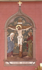 Ritterkapelle Haßfurt Kreuzweg Seidlein Station 12: Jesus stirbt am Kreuz