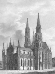 Ritterkapelle Haßfurt: Zeichnung der Ausbaupläne von Carl Heideloff 