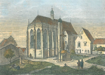 Ritterkapelle Haßfurt - Holzstich zwischen 1864 un 1867