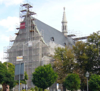 Ritterkapelle Haßfurt: Renovierung der Westfassade im Jahre 2006