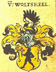 Darstellung des Wolfskeel-Wappens von Siebmacher